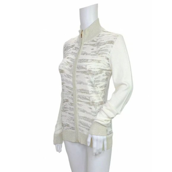 Tail Tech Beige Knit Zip Cardigan Sweater XS - Picture 5 of 9